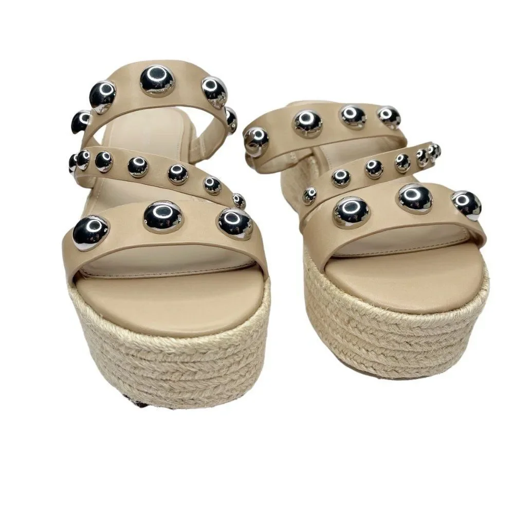 MARC FISHER Jalyn Embellished Espadrille Platform Sandal